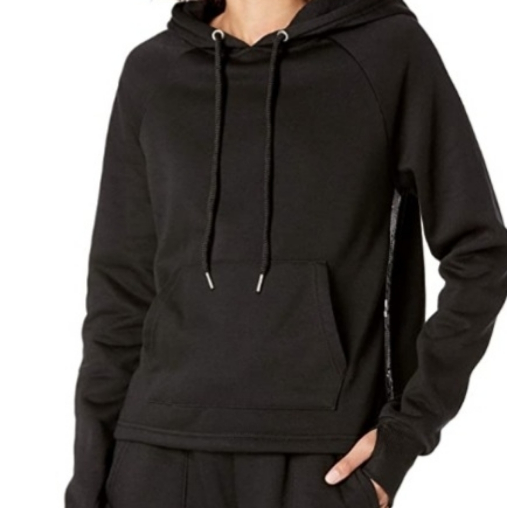 Bebe Sport Sequin Stripe Hoodie